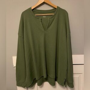 AE Plush Long-Sleeve Waffle T-Shirt